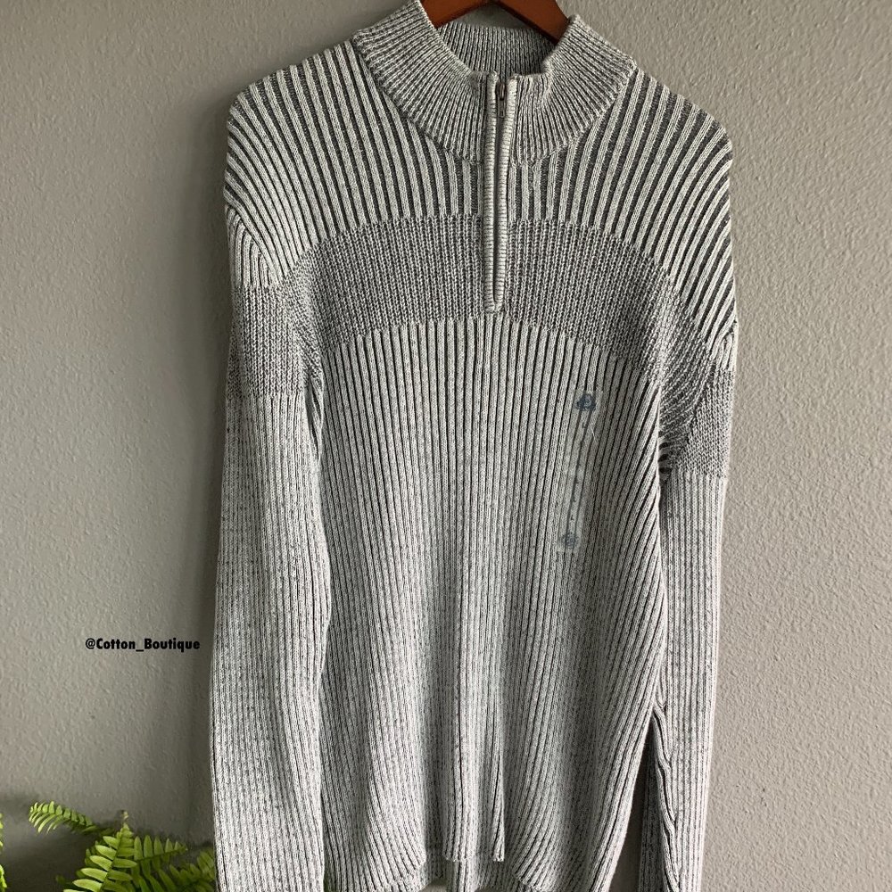 Men's 1/4 Zipper Pullover Long Sleeve Sweater (NWT) - Picture 1 of 10